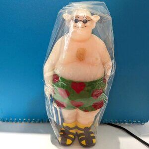 Boston Warehouse Bathing Guy Posing Candle - Vintage - NWT